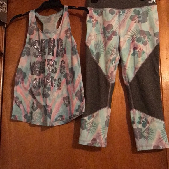 Justice Girls 2 Piece active wear set Size 12 EUC - Picture 11 of 11